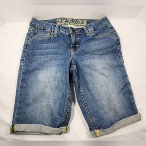 ❤️ GARAGE JEANS WOMEN'S DENIM BERMUDA SHORTS SIZE 28 FADED BLUE ❤️
